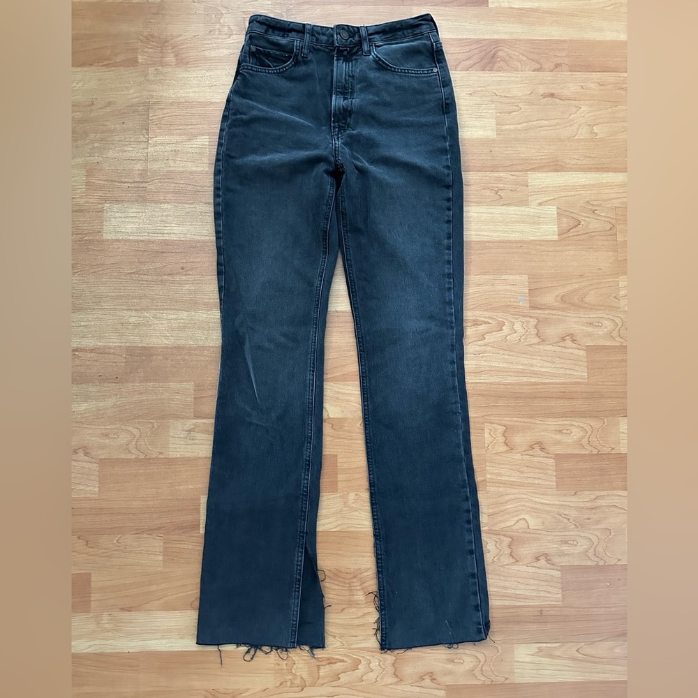 Zara black wide leg jeans